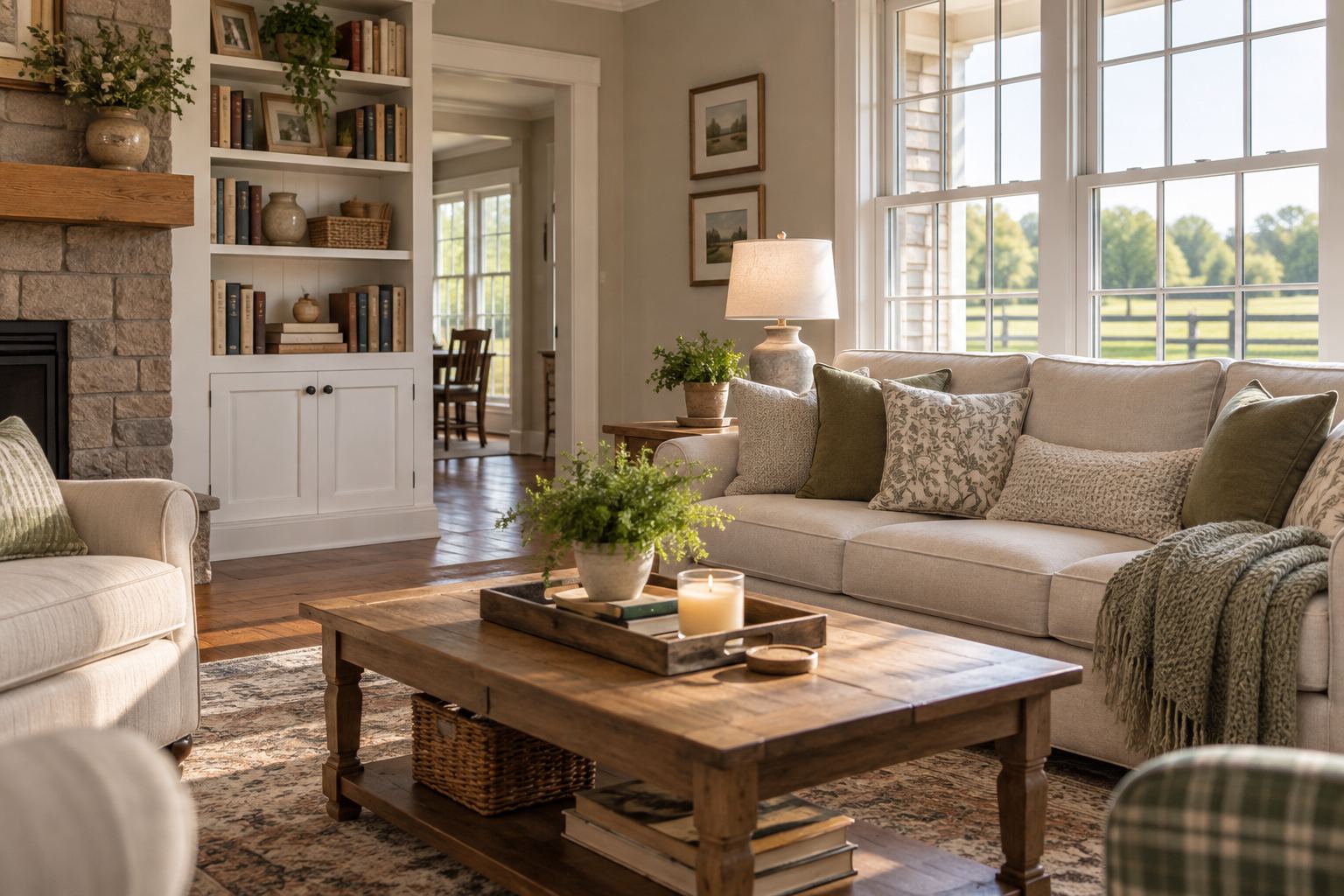 A cozy Richmond living room, illustrative